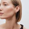 Premium Metal Inlaid Zircon Irregular Double-Layer Design Earrings S925 Silver Needle Stud Earrings Trendy Temperament Earrings