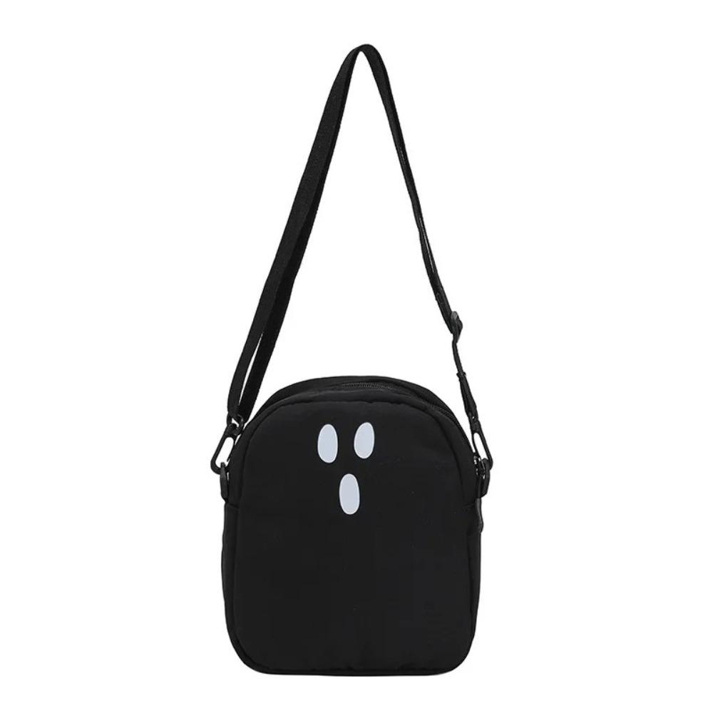Cute Oxford Cloth Messenger Bag Mini Size Zipper Closure Crossbody Bag Cartoon Print Storage Bag Women
