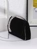 Velvet Rhinestone Crossbody Evening Bag: Luxurious High-End Women's Handbag