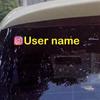 Personalized Custom Text For Instagram Username Waterproof Car and Motorcycle Stickers Decals