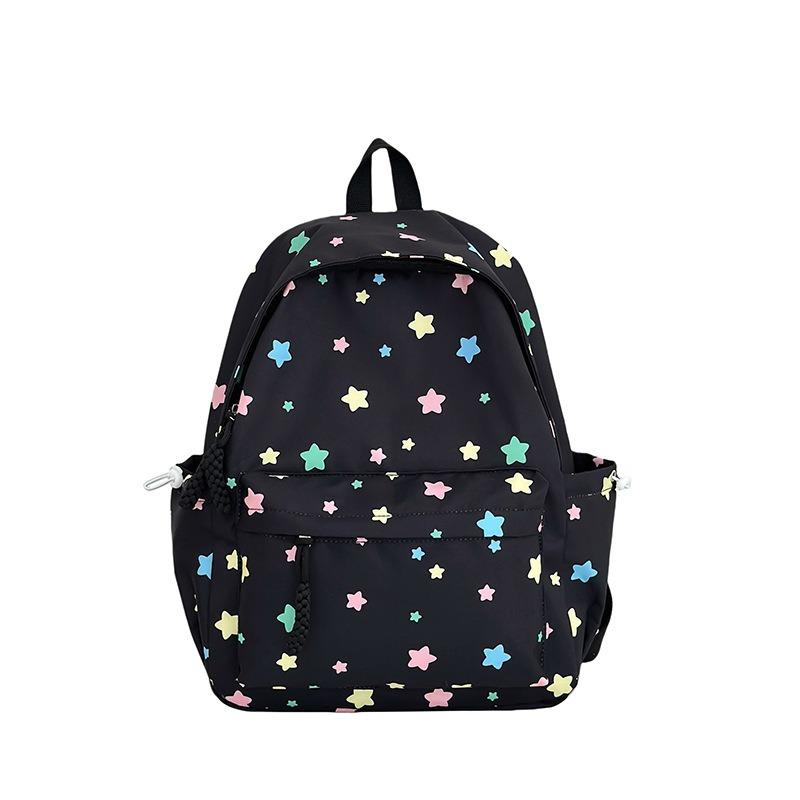 New high-value, fresh and sweet, colored star backpack, high school student large-capacity backpack