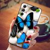 For Samsung Galaxy A55 5G Case Black TPU Silicone Beautiful Pattern Phone Cases for Galaxy A55 Shockproof Soft Cover A 55 6.6''