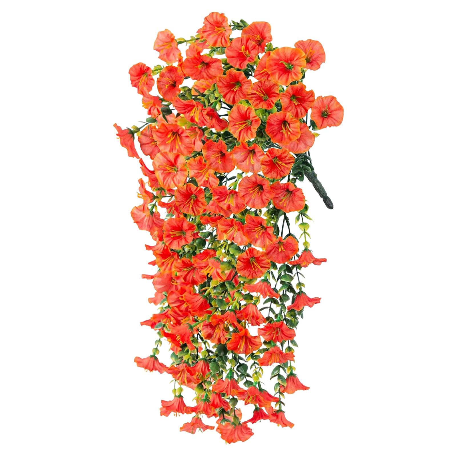 

Hanging Artificial Flowers Decorative Silk Flower Hanging Plant Fake Flowers for Indoor Outdoor Home Porch Garden Summer