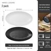 Oval Ceramic Fish Plate with Rock Texture - Stylish New Design for Dining and Serving Steamed Fish or Vegetables.
