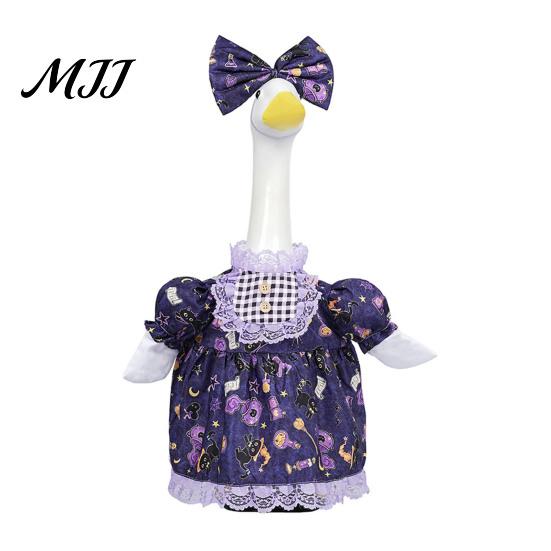 Outdoor Christmas Party Decor 1 Set Porch Goose Outfit, Festive Dress with Hat, Winter Halloween Yard Ornament Outfit Fall Holiday Costume for 23 Inch