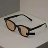 Retro Black Frame Brown Sunglasses: Trendy UV-Protective Eyewear for Women & Men