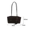 Yogodlns PU Leather Shoulder Bag for Women Y2K Simple Fashion Handbag Large Capacity Female Crossbody Bag Solid Color Retro Underarm Bags