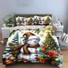 Festive Holiday Snowman Gift Set Exquisite Three-Piece Bedding Set Gift For Kids And Adults