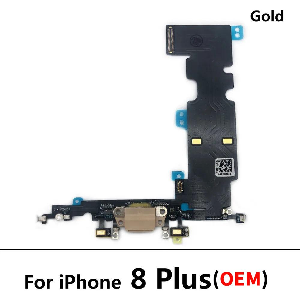 For Iphone 8 / 8 Plus USB Port Connector Board Dock Charging Flex Cable With Mic Microphone
