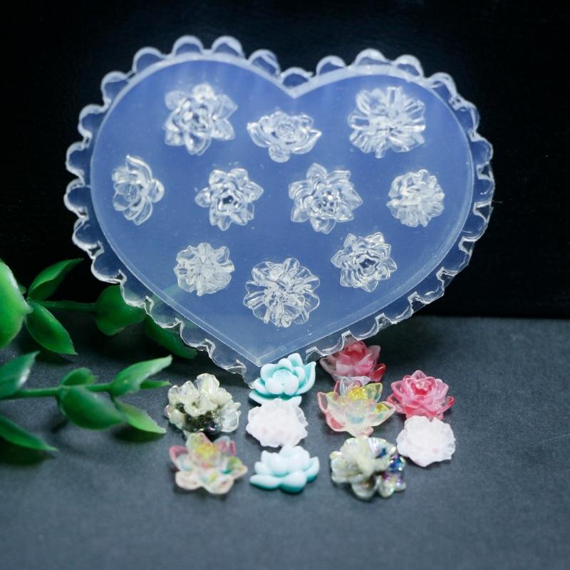 Stampi in Silicone per Nail Art per Feste e Manicure da Salone, Stampo per Creazione Gioielli, Stencil per Unghie Goffrati per Donne