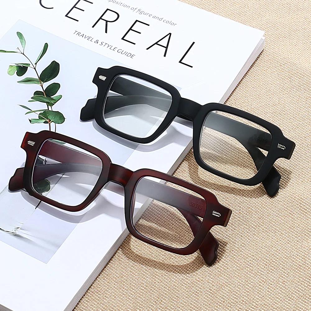 Unisex Blue Light Blocking Presbyopic Glasses Fashion Ladies Square Reading Glasses Men Women Stylish Hyperopia Eyeglasses