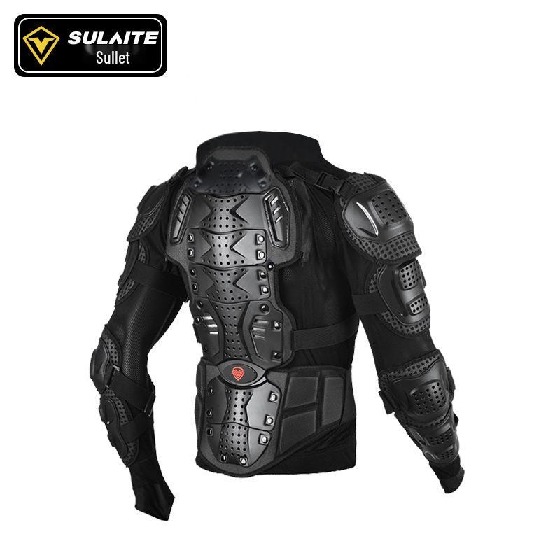 Sulaite Off-Road Motorcycle Protective Gear Set: Armor Jacket, Knee & Elbow Pads, Chest & Neck Protector