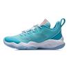 Li Ning Sonic 8 Chaussures de basket-ball confortables, polyvalentes, antidérapantes, légères, à rebond, basses, pour enfants, chaussures de basket-ball pour enfants, Bleu pur YKBR042-1
