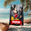 Custom Name Ultra-Soft Beach Towel with Mickey Theme,Ideal for Pool - Camping, Diving - Perfect Travel Essential, Vibrant Beach Towel.