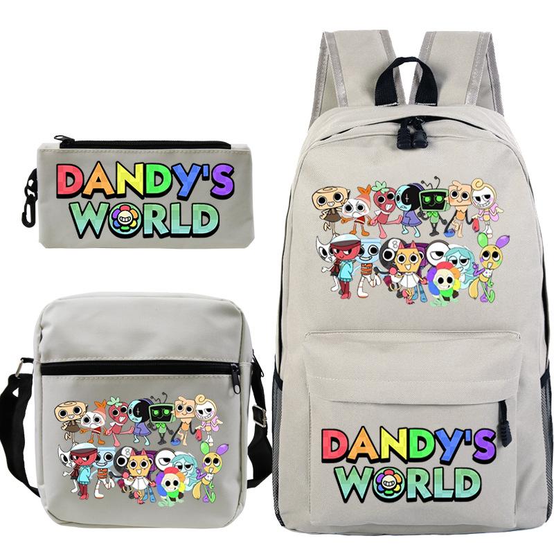 

Dandy s World game merchandise printed primary and secondary school schoolbag three-piece popular children s backpack No Specifications