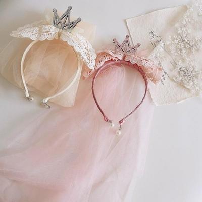 Funny Mesh Birthday Hairband Crown Photo Props Happy Birthday Headband Korean Style Gauze Girls Hair Hoop Party
