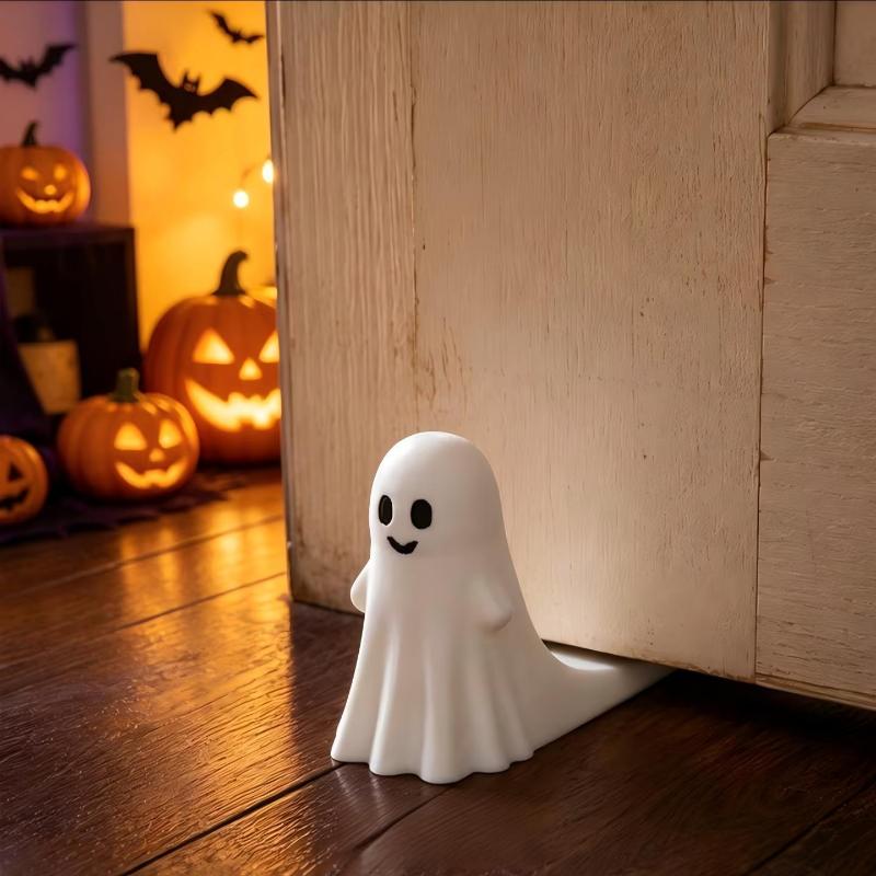Simulation Ghost Shaped Door Stop Halloween Theme Decor Silent Anticollision Door Suction Buffer Ornament