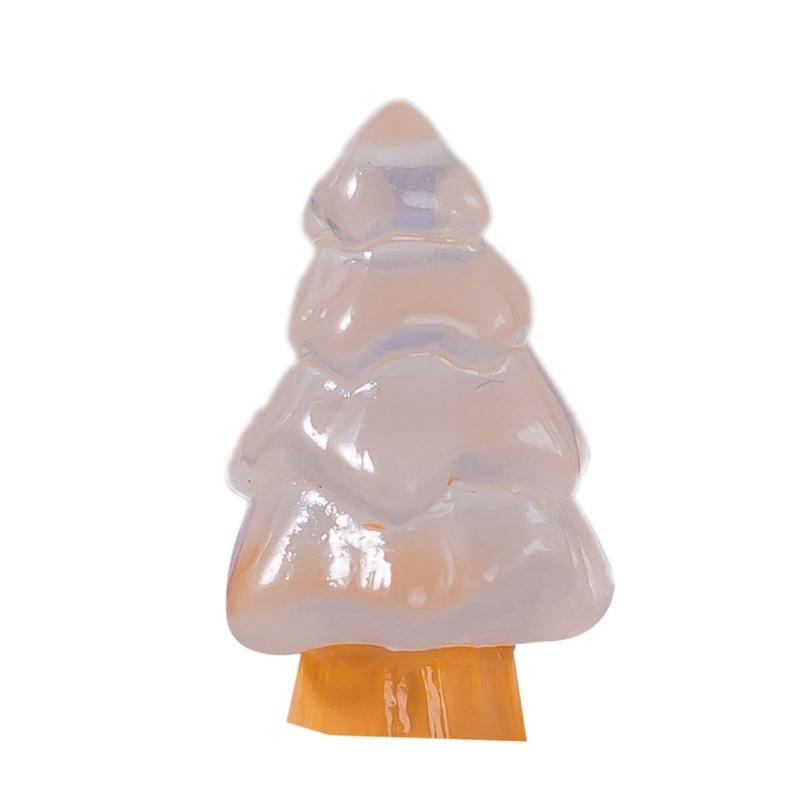 10 Pcs Microlandschaft Miniature Christmas Tree Decorations Snow Landscape Accessories Resin Crafts Luminous Ornaments