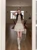 Women's White Lace Puffy Mini Skirt - High-Waisted A-Line Ballet Style, Summer 2026 Collection.