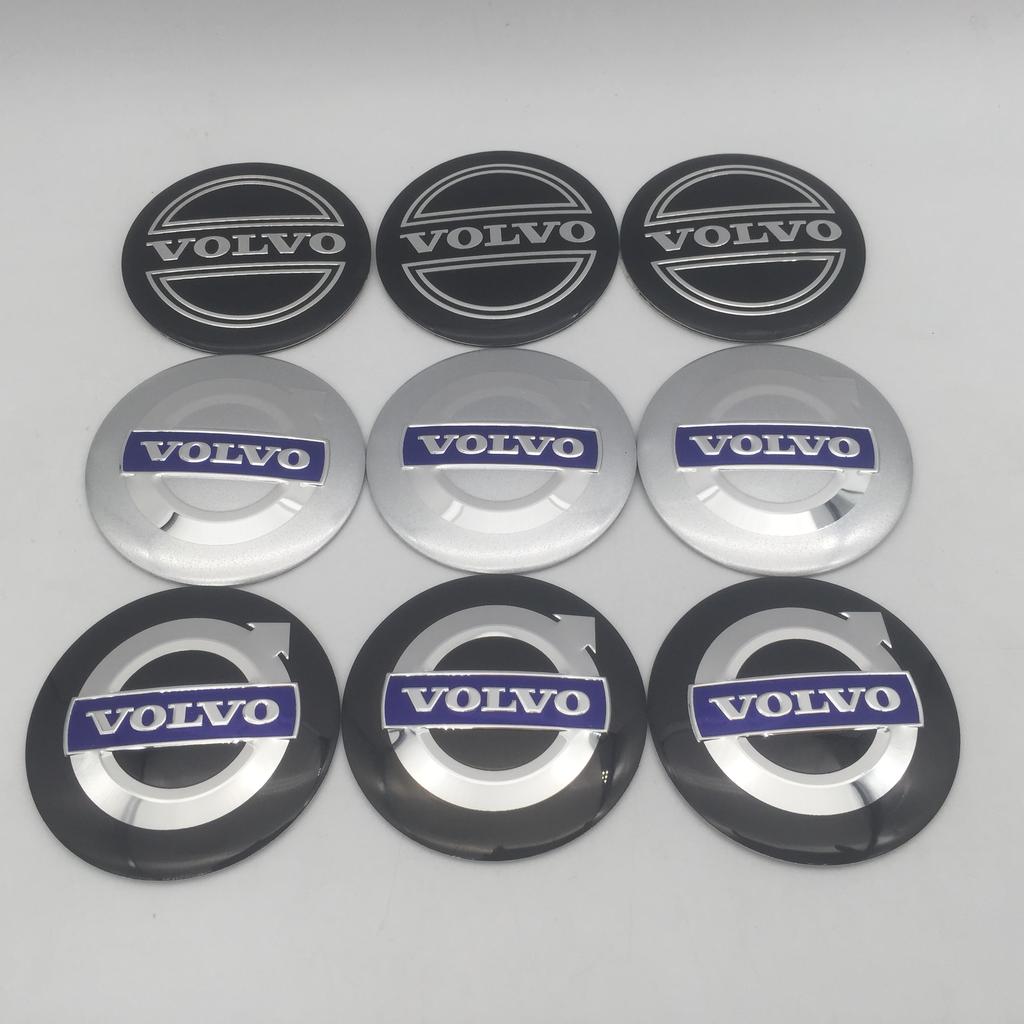 4pcs 3D For VOLVO 56mm 60mm 65mm Car Wheel hub Center Cap emblem Badge covers sticker Decals Styling accessories