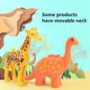 Large Particle Building Blocks Animal Scene Series Zoo World Tigier Lion Giraffe Whale Deer Bricks Toys  For Kids Christmas Gift