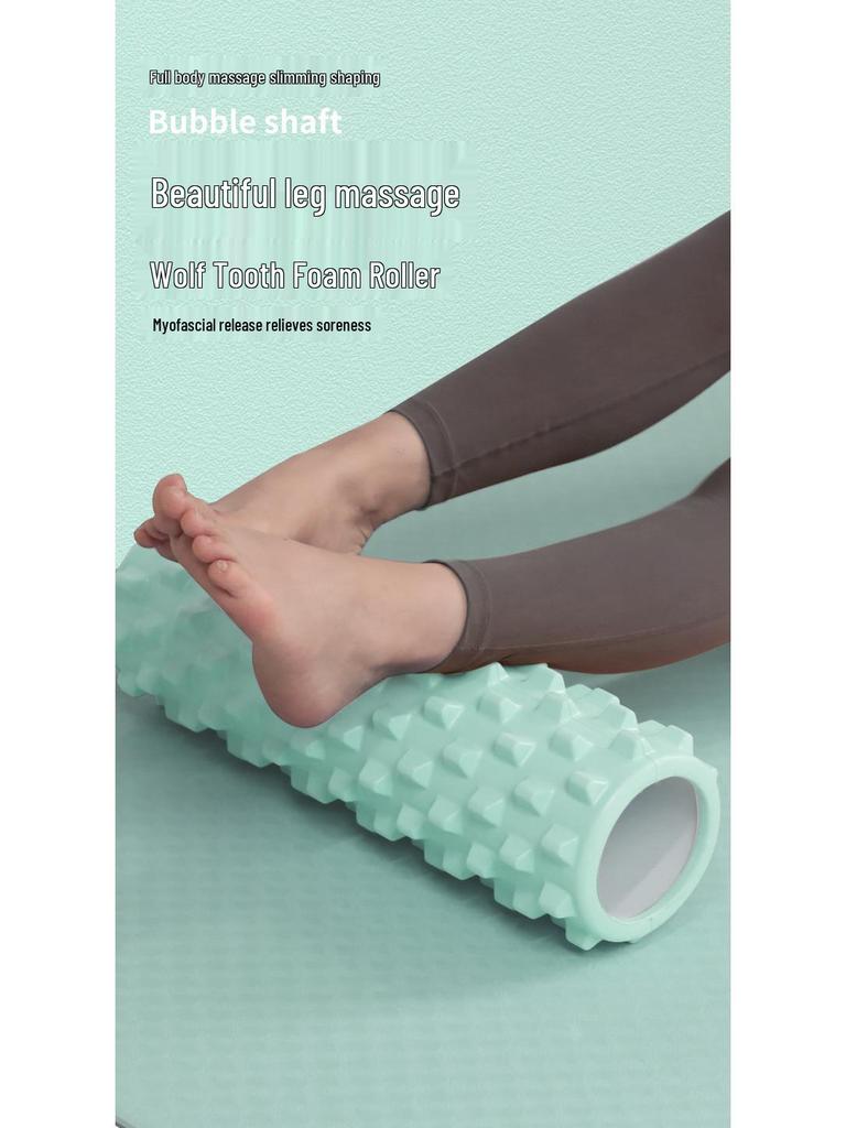 Foam Roller for Muscle Relief, Beginner Fitness, and Yoga - Wolf Tooth Massage Stick for Slimming Legs and Relaxation