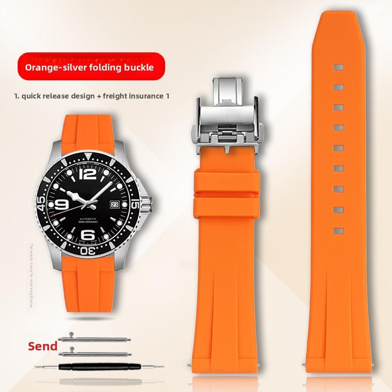 19/20/21/22mm For Longines Conquest HydroConquest L3.781 642 742 782 Quick Release Rubber Watchband Sports Diving Silicone Strap