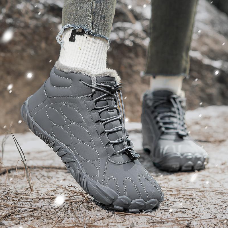 Fashion Winter Booties Men Snow Bare Foot Casual Shoes Outdoor Work Shoes Ladies Warm Fur Men Ankle Shoes Snow Boots