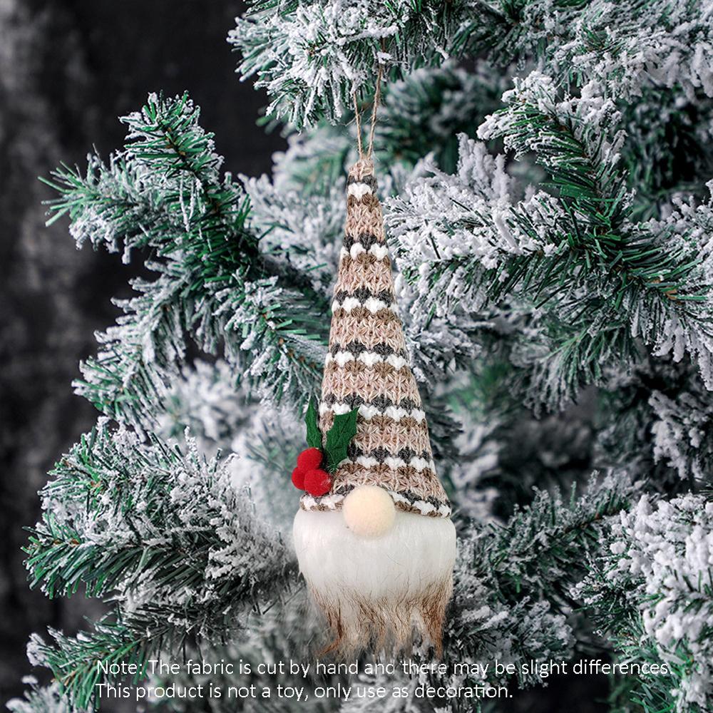 Christmas Tree Ornaments with Lights, 2/5pcs Glowing Plush Gnomes Santa Elf Xmas Hanging Decorations Christmas Hanging Pendant