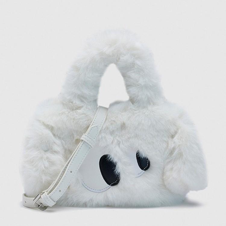 Winter Flauschige Tasche Damen Große Augen Kleine Augen Plüsch Welpe Handtasche Nische Schulter Umhängetasche Trend