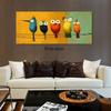1pcs Nordic Style Cute Cartoon Bird Decoration Painting Modern and Simple Children's Living Room Bedroom Wall Hanging Painting C