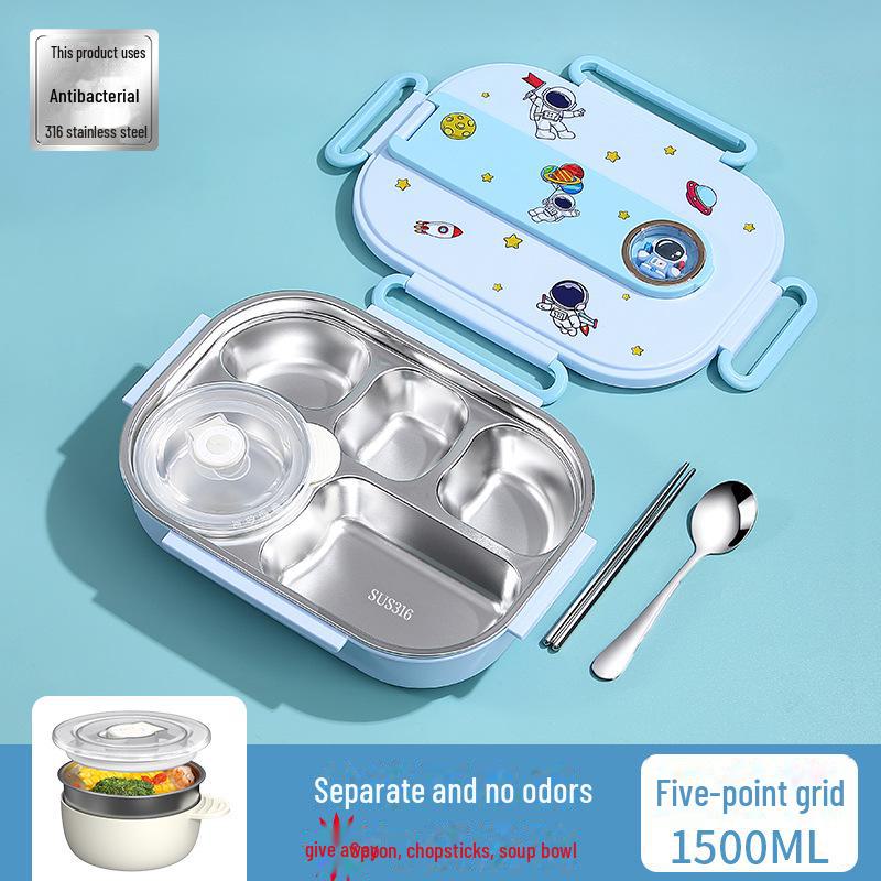 

«Детский изолированный ланч-бокс из нержавеющей стали марки 316 с отсеком для подноса»