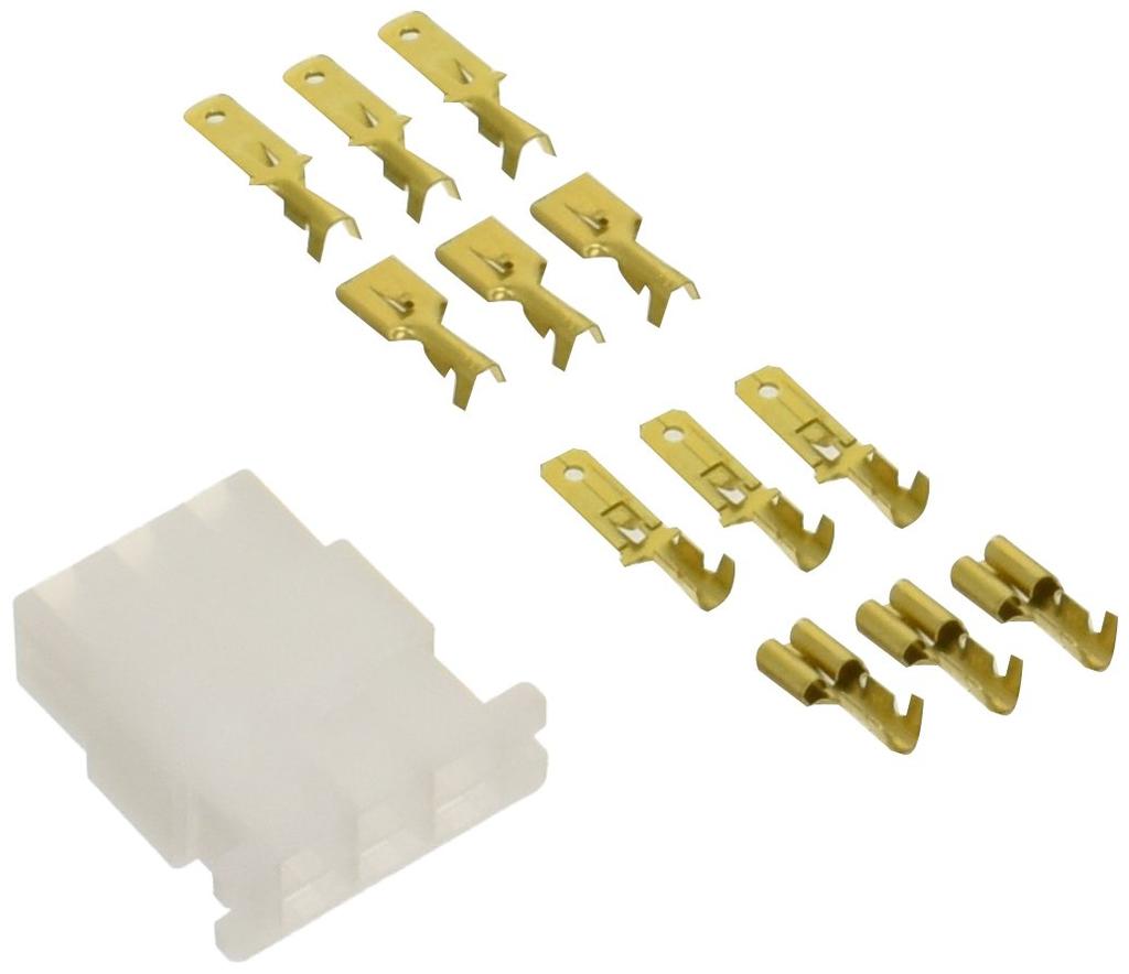 KITACO Connector Set 250 Type Reverse Lock/6 Pole (Male/Female)/1 Set