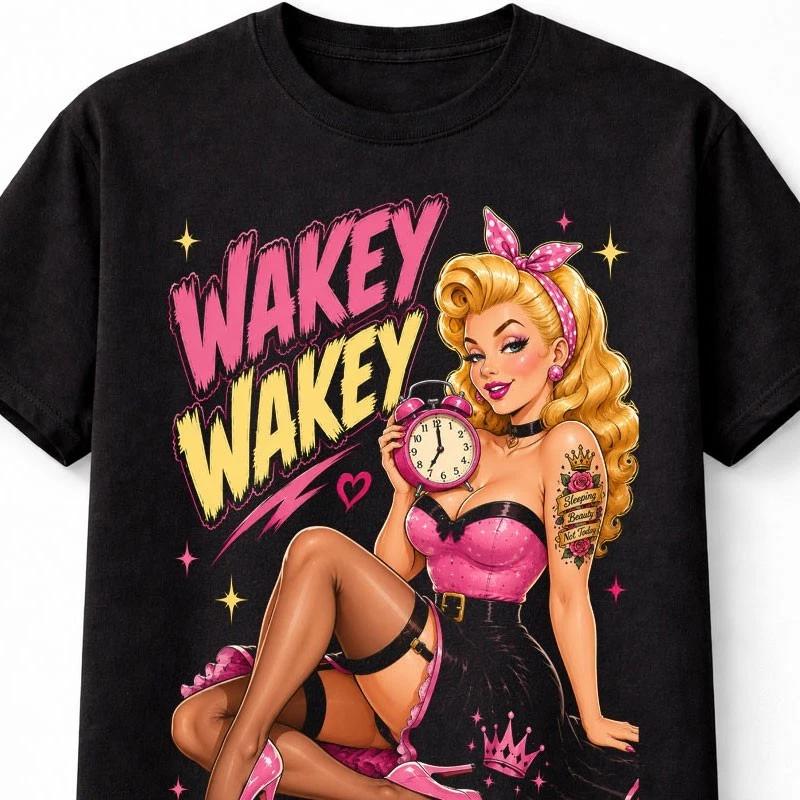 Tattoo Sleeping Beauty Princess Pin Up Rockabilly Retro Fairytale Unisex TShirt S