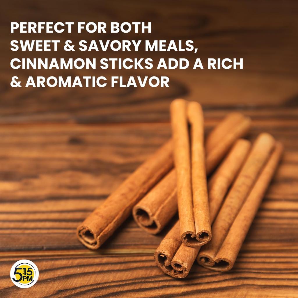5:15PM Ceylon Zimtstangen Original 100g x Packung à 2 Stück | Aromatisches Sri-Lankan Dalchini für Backen & Tee