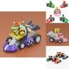 Super Mario Bros Kart Pull Back Car Action Figure Set 6 Pcs Colorful Collectibles