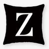 Black White Letters Sofa Decorative Cushion Cover Pillow Pillowcase Polyester 45*45Cm Throw Pillow Home Decor Pillowcover