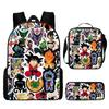 New animation cartoon dragon ball backpack, primary and secondary school schoolbag, satchel, shoulder bag, pencil case three-piece set