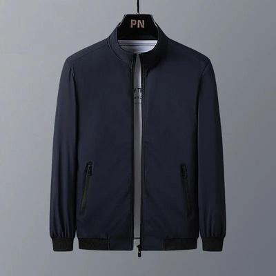 Men's High-End Stand-Up Collar Jacket for Spring & Autumn 2024 - Casual Style for Middle-Aged & Elderly