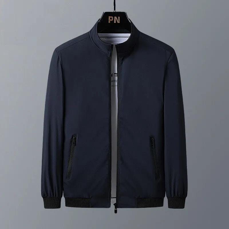 

Men s High-End Stand-Up Collar Jacket for Spring & Autumn 2024 - Casual Style for Middle-Aged & Elderly L (115-130 jin)
