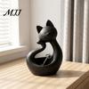 Entryway Key Storage Cat Shape 3D Printed Tray, Matte Finish Decorative Desktop PLA Material Trinket Tray Durable Ornament for Bedroom Dressing Table