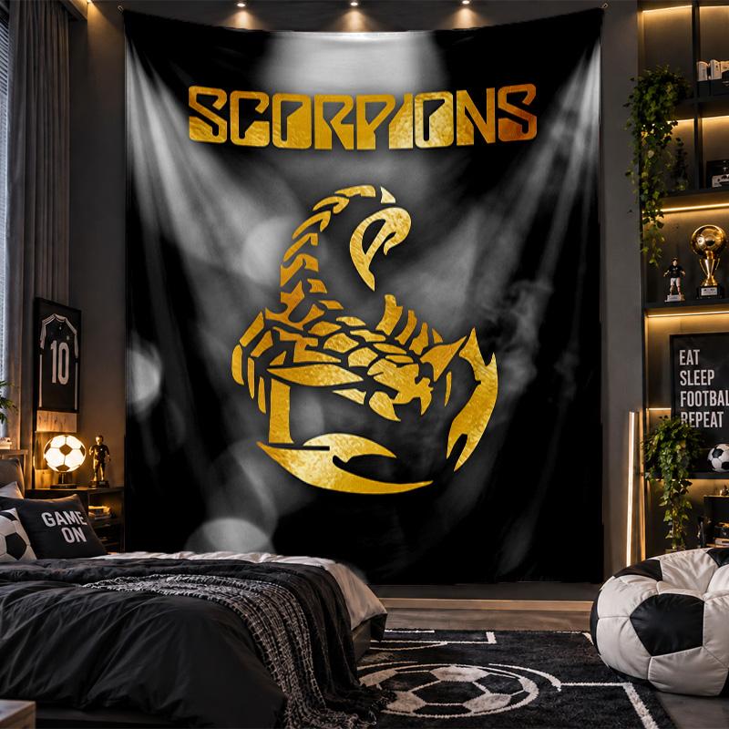 Wall Hanging Tapestry Scorpions Print Cloth for Living Room Bedroom Home Decor