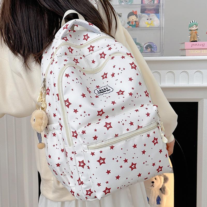 

Korean version of small floral backpack campus style student school bag light travel backpack high value student bag звезда