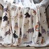 Modern Cartoon Cat Blankets Wide Flannel Soft Breathable Warm Cover Nap Blanket Camping Sofa Blanket Bedding Sheet Home Supplies
