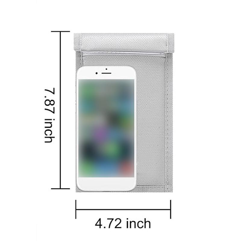 

Silver Gray Faraday Bag Waterproof Fireproof RFID Shield Pouch Proector For Car Key Phone Tablet Anti Theft Privacy Storage Case