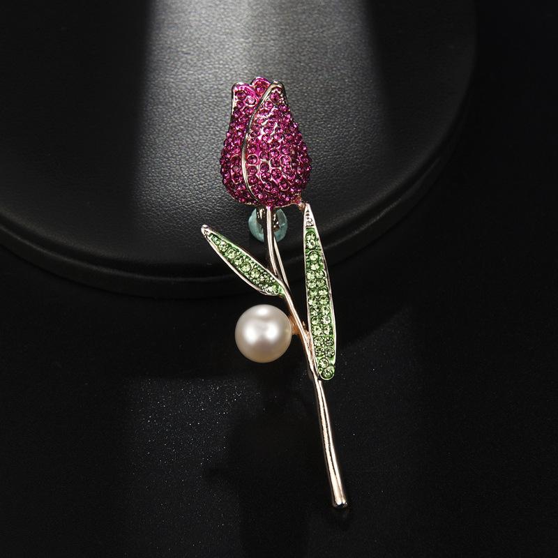 

Высококачественная изысканная брошь в виде бутона розы тюльпана, корсаж, женский темперамент, простота и щедрость