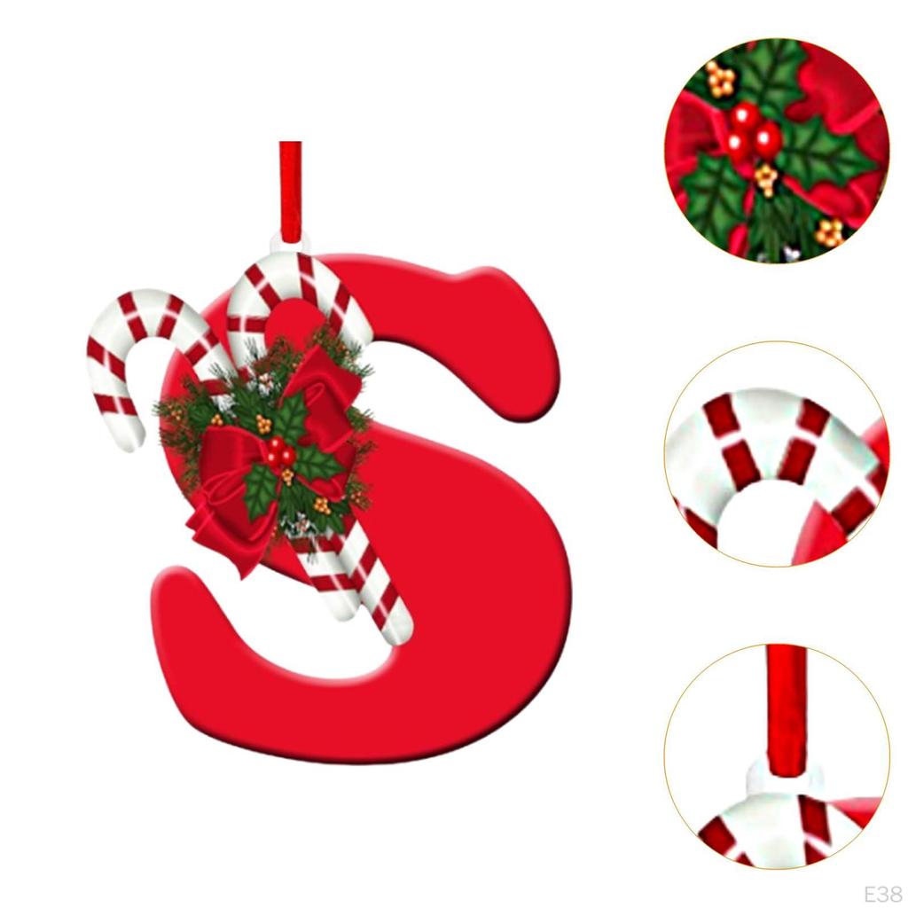 Alphabet-Christbaumschmuck für Feiertagsdekoration und Feiern