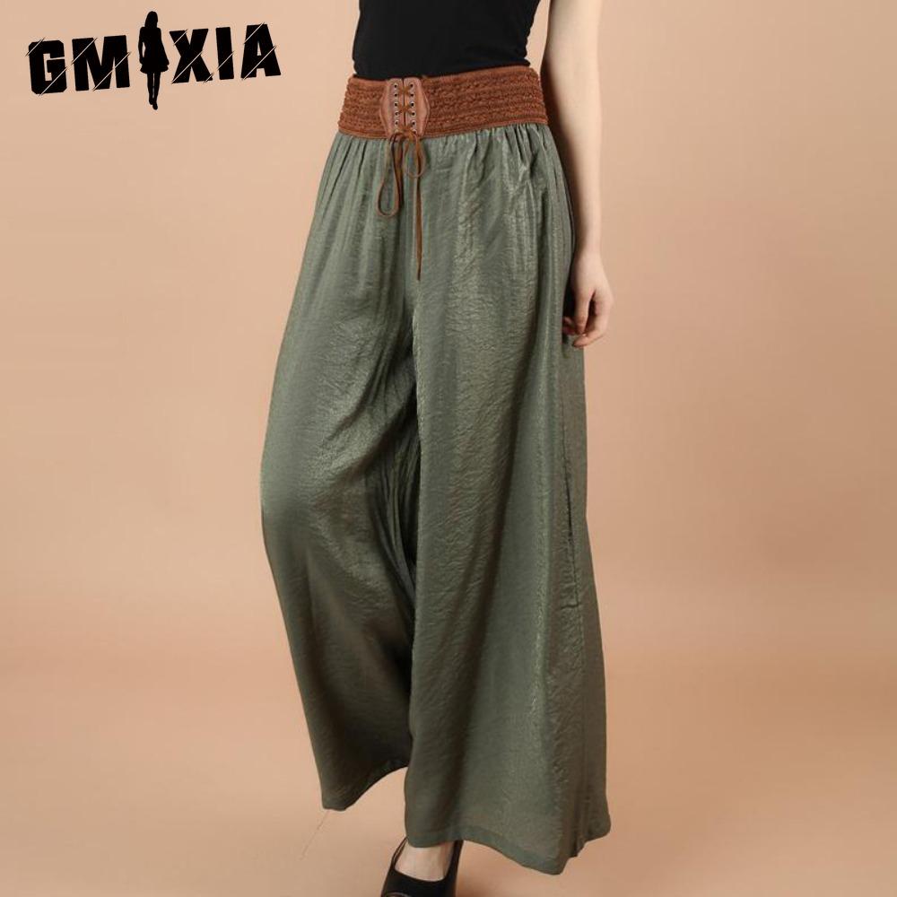 

GMXIA Women s Fashion Casual Solid Color Print Pants & Capris one size слонова кістка