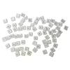 70Key Chocfox CFX Ultra Thin PBT Keycaps, Black White Transparent, Suitable for Kailh Choc V1 Mechanical Keyboard