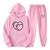 Set de trening cu hanorac și pantaloni din fleece pentru bărbați și femei, primăvară, toamnă și iarnă, set sport și de agrement cu imprimeu fashion